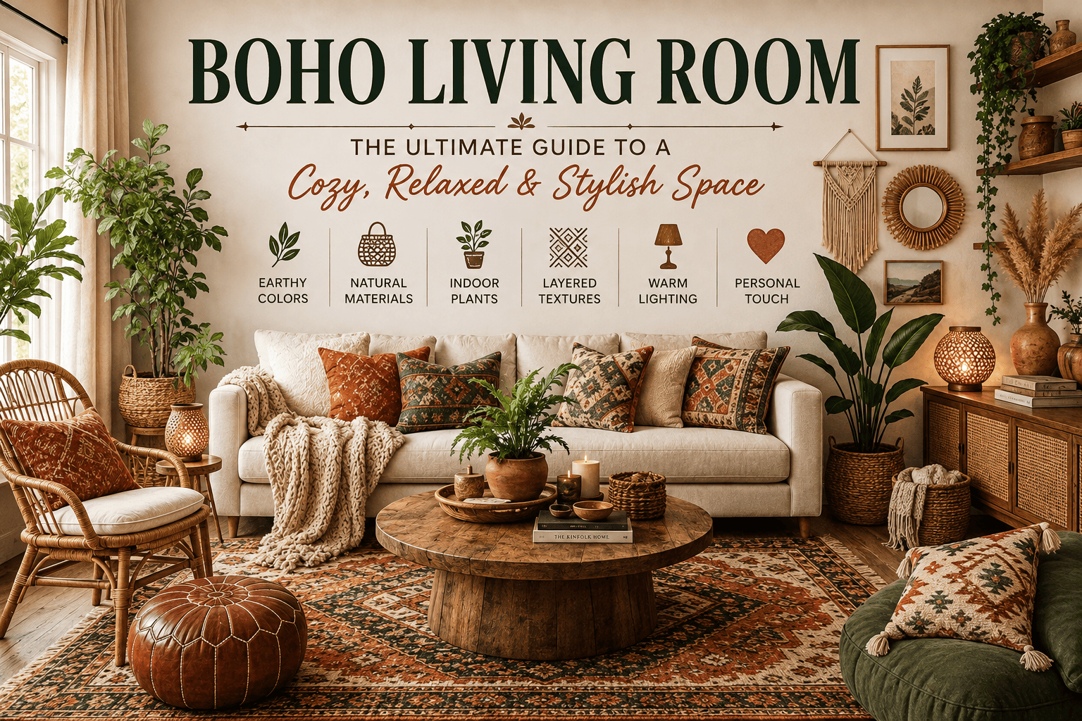 Boho Living Room: The Ultimate Guide to a Cozy, Relaxed & Stylish Space