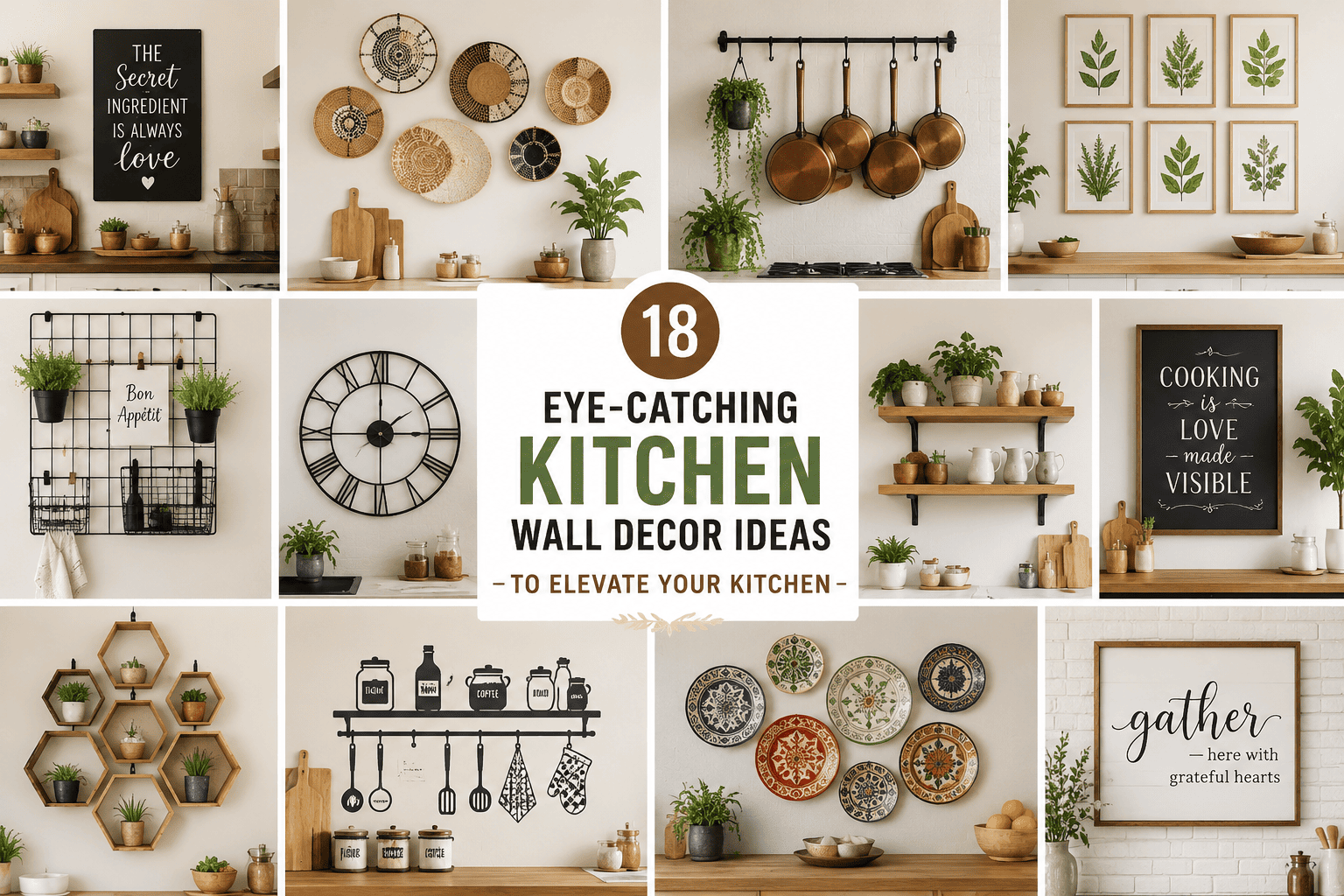 Kitchen Wall Decor: 18 Eye-Catching Ideas to Elevate Your Kitchen