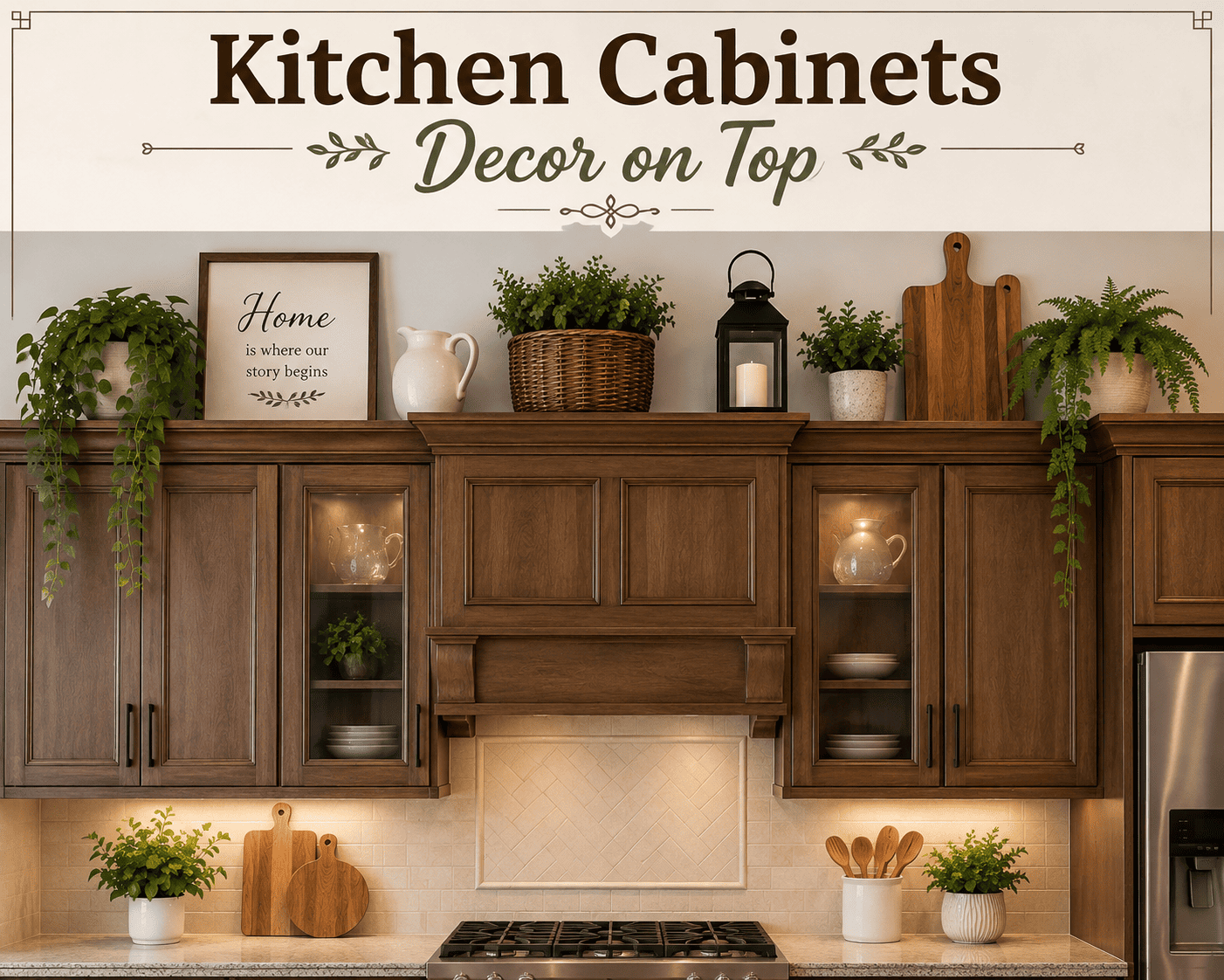 Kitchen Cabinets Decor on Top